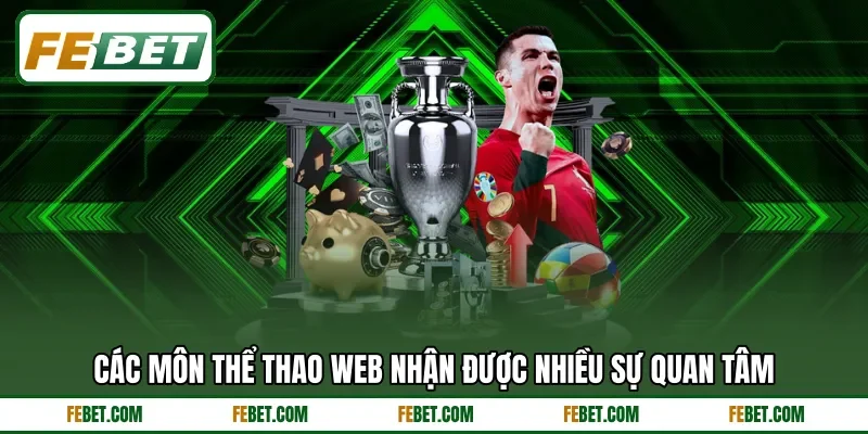 Các môn thể thao web nhận được nhiều sự quan tâm
