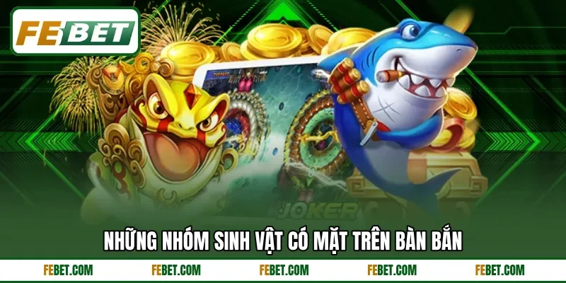 Những nhóm sinh vật có mặt trên bàn bắn
